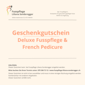 Deluxe Fusspflege mit French Pedicure (Praxis)