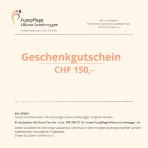 Geschenkgutschein CHF 150,-